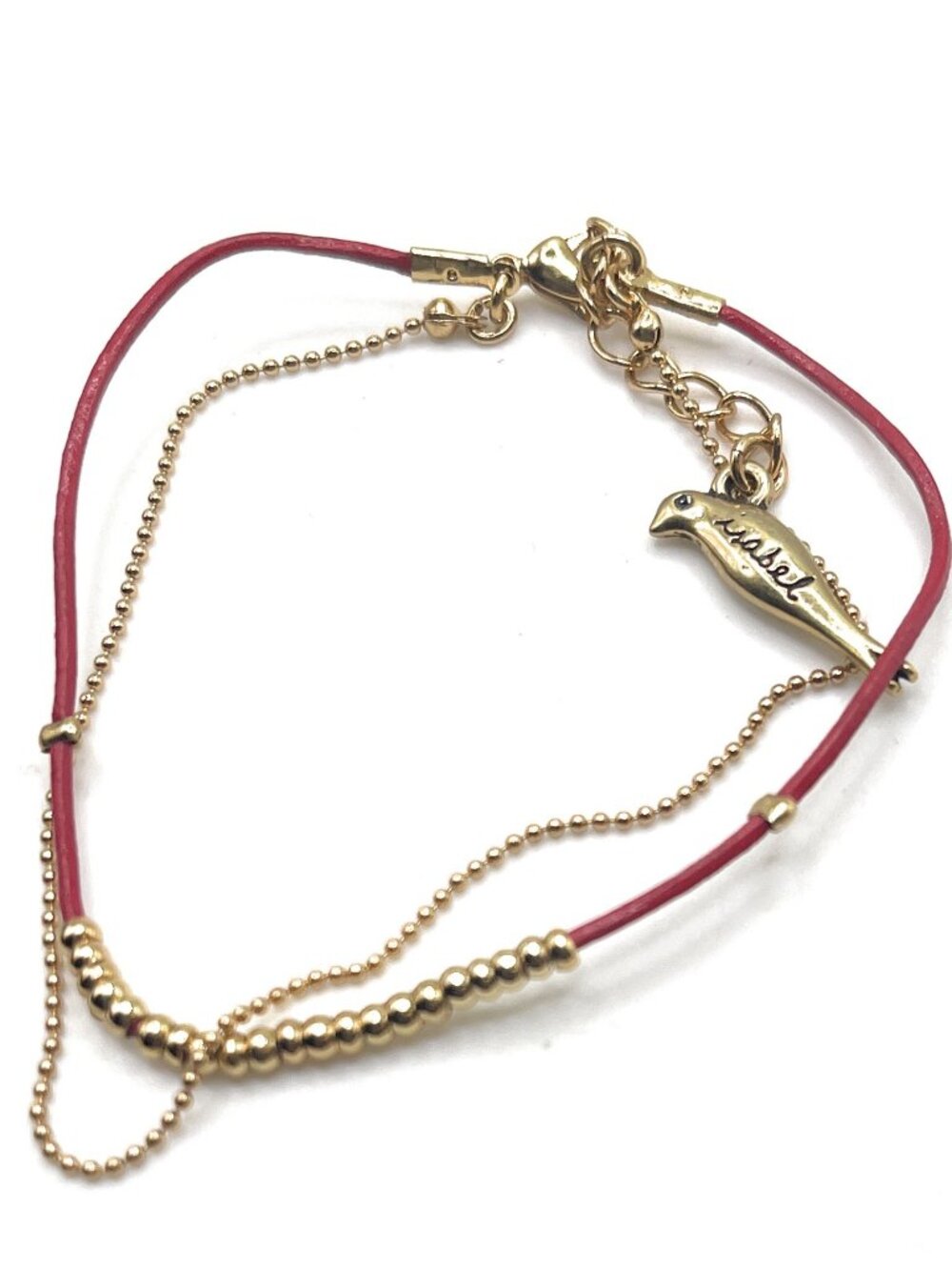 Dainty Leather Chloe + Isabel Red Bracelet - 6401